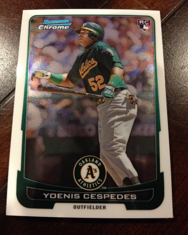 2012 Bowman Chrome Draft Oakland Athletics Team Set 7 Cards Yoenis Cespedes RC