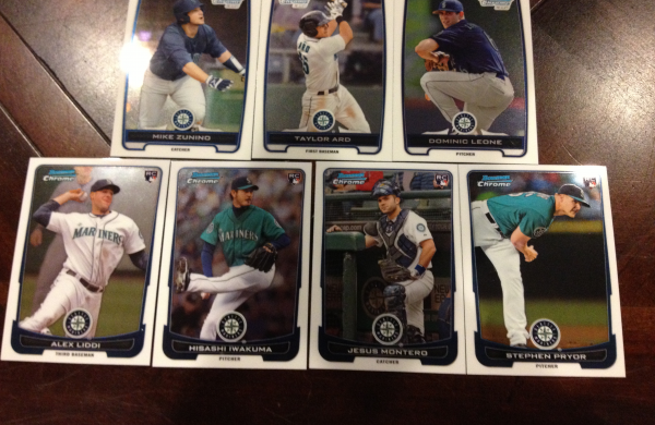 2012 Bowman Chrome Draft Seattle Mariners Team Set 7 Cards
