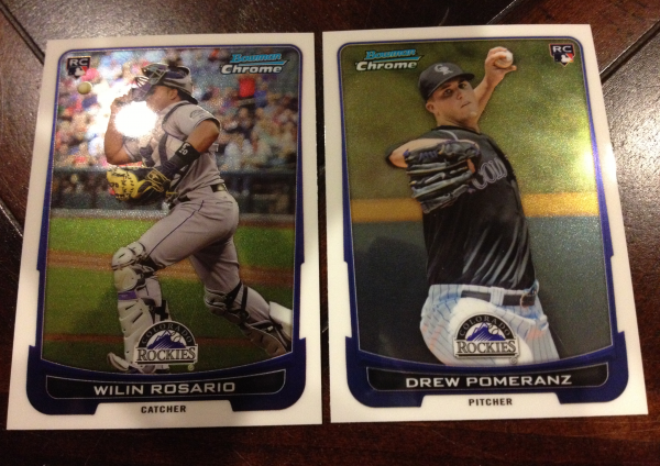 2012 Bowman Chrome Draft Colorado Rockies Team Set 16 Cards