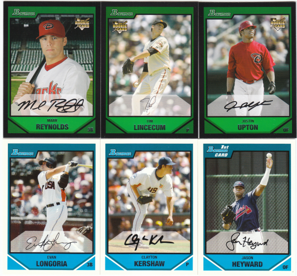 2007 Bowman Draft & Prospects Baseball Set-165 Cards