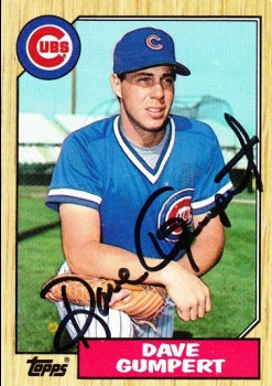 1987 Topps #487 Dave Gumpert- HAND AUTOGRAPHED