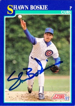1991 Score #59 Shawn Boskie- HAND AUTOGRAPHED