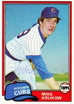 1981 Topps #176 Mike Krukow RC- HAND AUTOGRAPHED