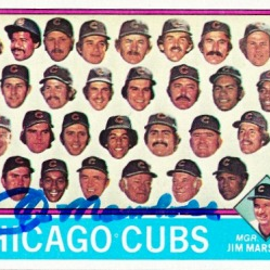 1976 Topps #277 Chicago Cubs CL/Jim Marshall MG- HAND AUTOGRAPHED