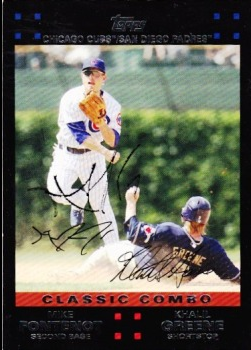 2007 Topps Update #275 Mike Fontenot/Khalil Greene- HAND AUTOGRAPHED