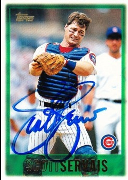 1997 Topps #284 Scott Servais- HAND AUTOGRAPHED