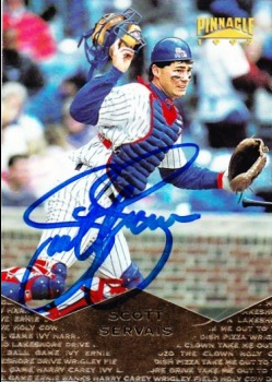 1997 Pinnacle #126 Scott Servais- HAND AUTOGRAPHED