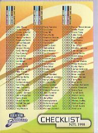 1998 Fleer Brilliants #NNO Checklist