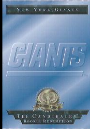 1996 CE President's Reserve Candidates Long Shots Redemptions #NNO New York Giants