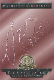 1996 CE President's Reserve Candidates Long Shots Redemptions #NNO Washington Redskins