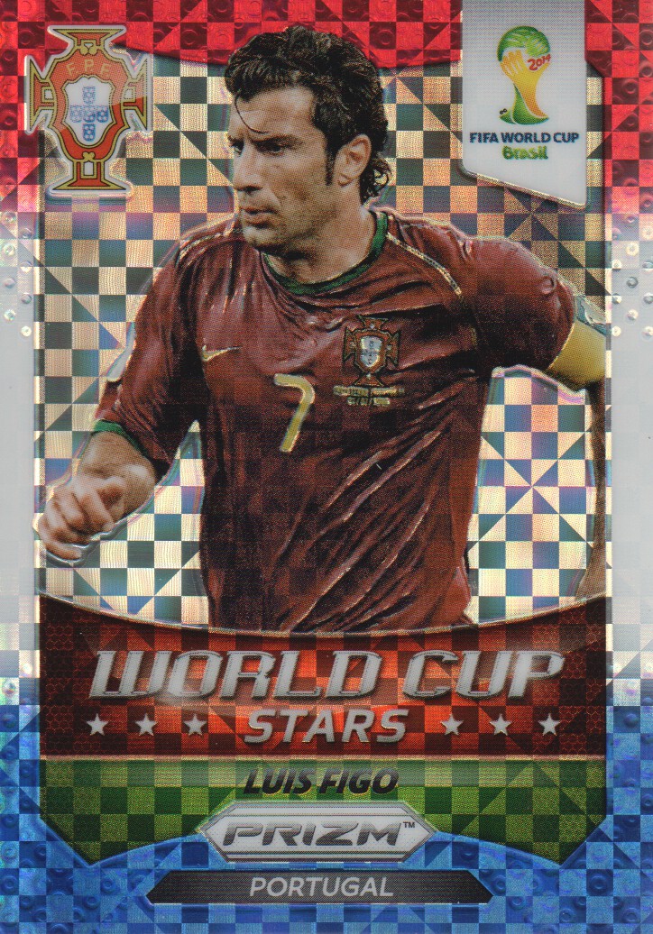 prizm world cup stars red white blue #49 luis figo portugal