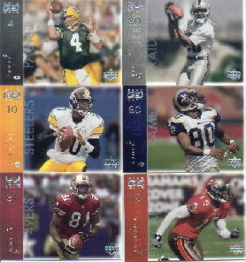 2001 Upper Deck Game Gear Hobby Football Complete Base Set of 90 Cards
