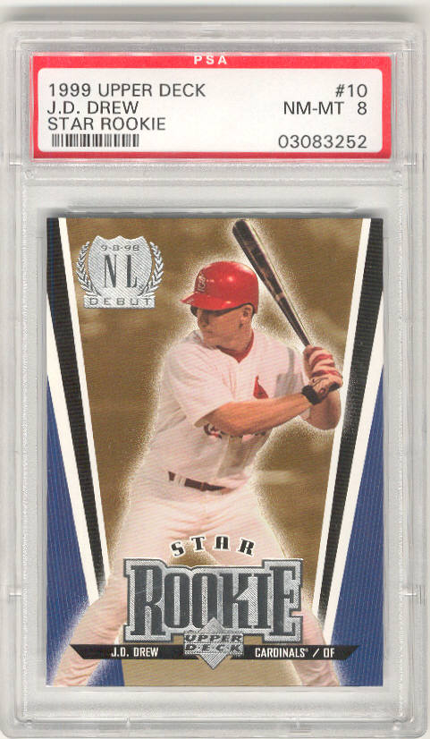 1999 Upper Deck #10 J.D. DREW PSA-8 NM-MT St Louis Cardinals PSA