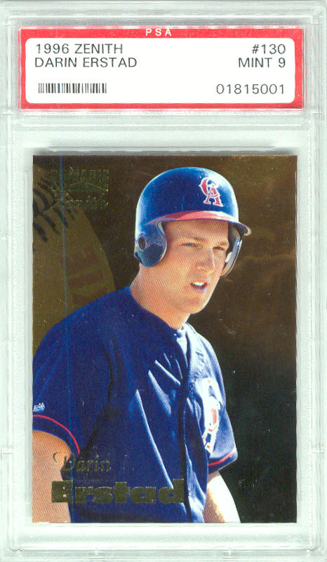 1996 Pinnacle Zenith #130 DARIN ERSTAD PSA-9 MINT ROOKIE RC California Angels PSA