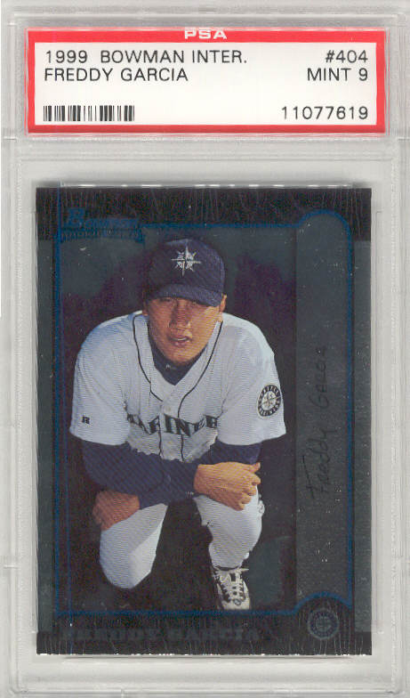 1999 Bowman International #404 FREDDY GARCIA PSA-9 MINT ROOKIE RC Seattle Mariners