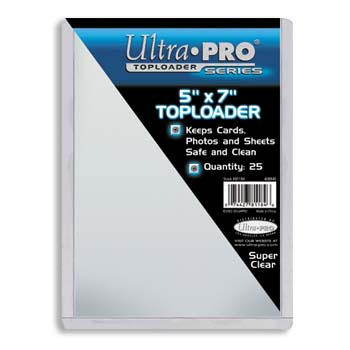 Ultra-Pro #81184  5 x 7 Top Loader All Clear Card or Photo Holder (pack of 25)