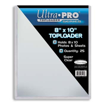 Ultra-Pro #81146  8 x 10 Top Loader All Clear Card or Photo Holder (pack of 25)
