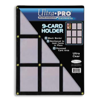 Ultra-Pro #81204  9-Card Black Frame w/Recessed Card Area