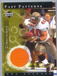 2001 UD Legends Bucs Mike Alstott game jersey
