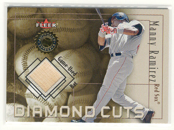 2001 Fleer Authority Diamond Cuts Memorabilia #78 Manny Ramirez Sox Bat/800