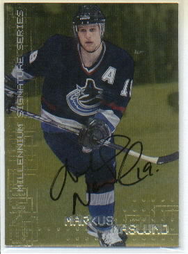 1999-00 BAP Millennium Autographs Gold #242 Markus Naslund