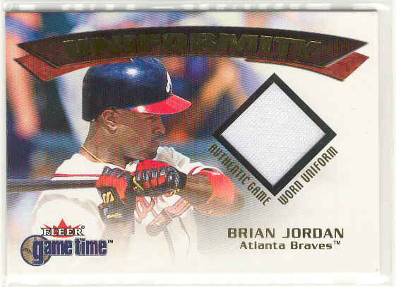 2001 Fleer Game Time Uniformity #10 Brian Jordan