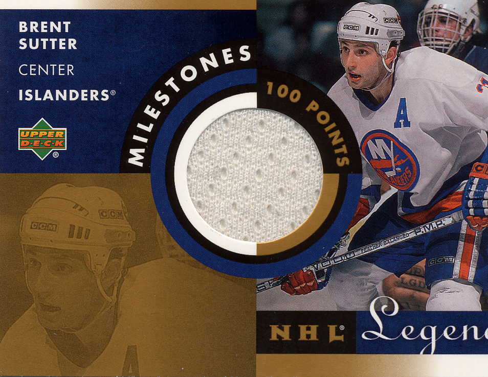 2001-02 Upper Deck Legends Milestones Jerseys #MBS Brent Sutter