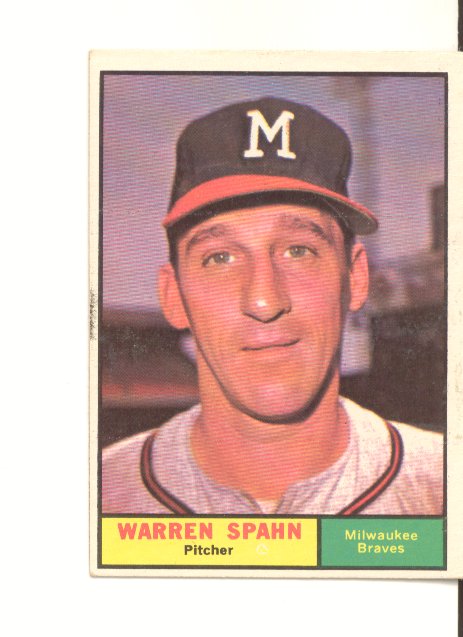 1961 Topps #200 Warren Spahn
