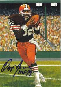 Browns HOF Ozzie Newsome Goal line autograph