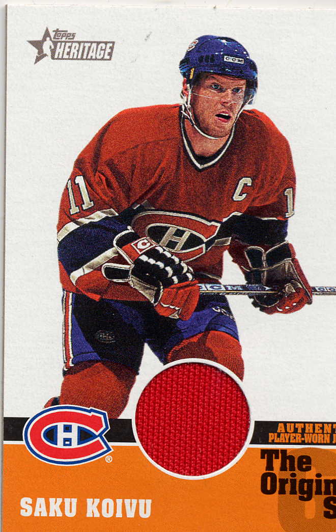 2000-01 Topps Heritage Original Six Relics #OSJSK Saku Koivu J