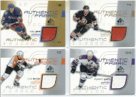 2001-02 SP Game Used Authentic Fabric Gold #AFMY Mike York