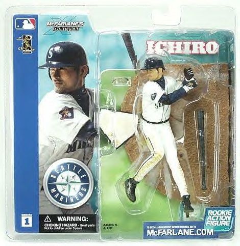 McFarlane Sportspicks Figure MLB Series 1 ICHIRO SUZUKI White Jersey ERROR NM/MT