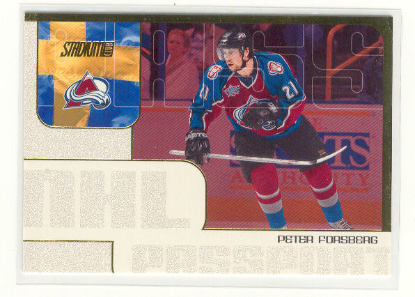 2001-02 Stadium Club NHL Passport #NHLP1 Peter Forsberg