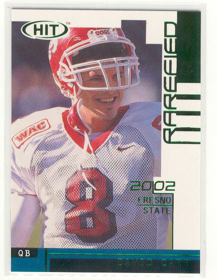 2002 SAGE HIT Rarefied Emerald #R8 David Carr