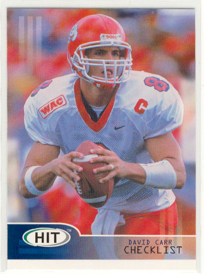 2002 SAGE HIT #NNO David Carr CL