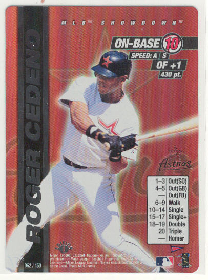 2000 MLB Showdown Pennant Run 1st Edition #62 Roger Cedeno FOIL