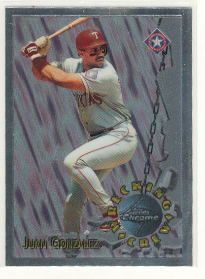 1996 Topps Chrome Wrecking Crew #WC8 Juan Gonzalez