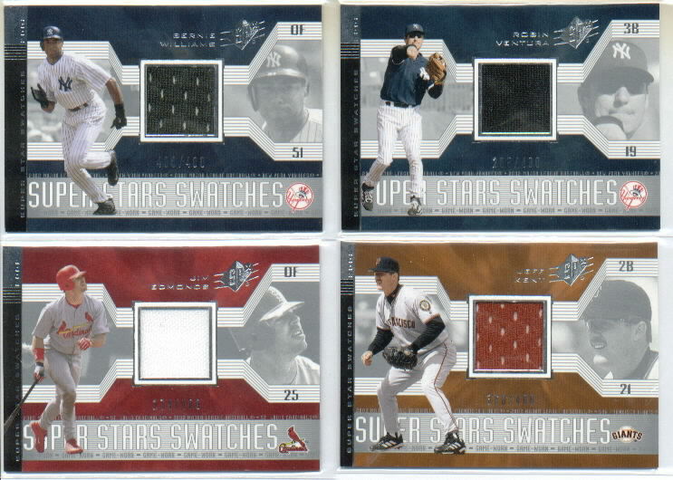 2002 SPx SuperStars Swatches Silver #190 Jeff Kent