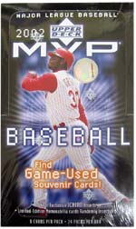 2002 Upper Deck MVP Baseball Hobby Box, Factory Sealed
