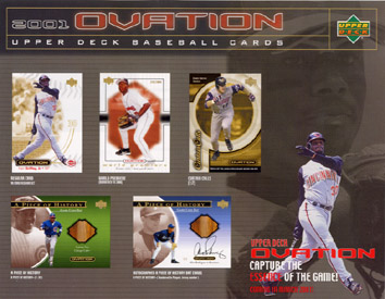 2001 Upper Deck Ovation Baseball Hobby Box, Factory-Sealed