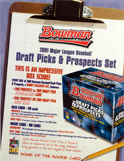 2001 Bowman Draft Picks & Prospects Baseball HOBBY Box/Set  (Including  Rookie Card RC of Chase Utley, Ichiro Suzuki; Bonus: 1 Autograph and 1 Relic Card per Set) Factory-Sealed 