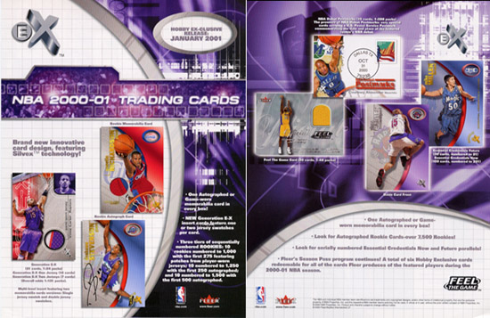 2000-01 Fleer E-X Basketball Hobby Box, Factory-Sealed 