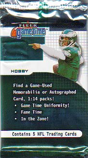 2001 Fleer Game Time Football Hobby Pack Special Price!
