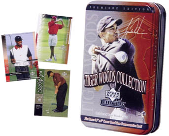 2001 Upper Deck Collectibles Tiger Woods Collection Golf Tin Set, Factory-Sealed 