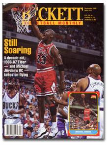 Beckett Basketball, 9/96, MJ Dunking over Bucks 