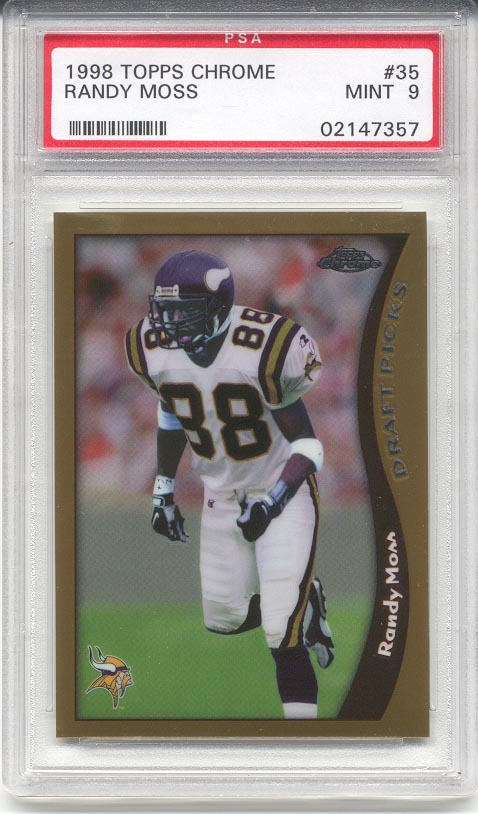 1998 Topps Chrome Randy Moss Rookie (PSA 9)