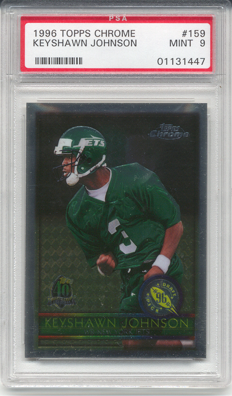 1996 Topps Chrome Keyshawn Johnson Rookie (PSA 9)