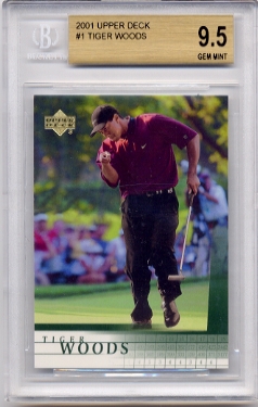 Tiger Woods 2001 Upper Deck Golf BGS Grade 9.5 Gem Mint