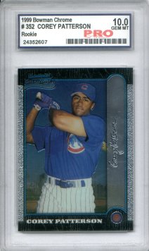 1999 Bowman Chrome #352 Corey Patterson RC Graded Gem Mint 10