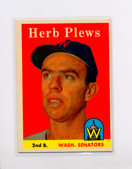 1958 Topps #109 Herb Plews